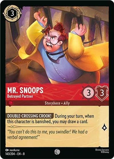 Mr Snoops Betrayed Partner Reign of Jafar Lorcana card