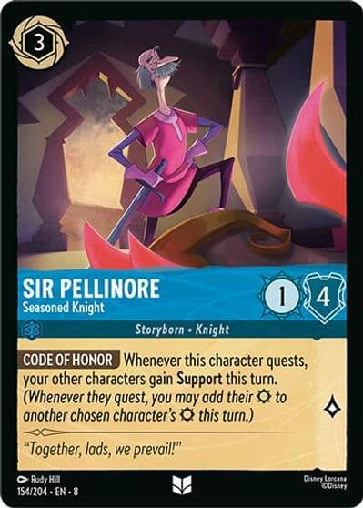 Sir Pellinore Seasoned Knight Reign of Jafar Lorcana card