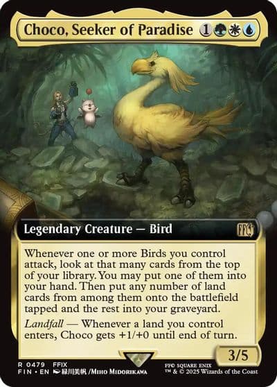 Choco Seeker of Paradise Extended Art FINAL FANTASY Magic card