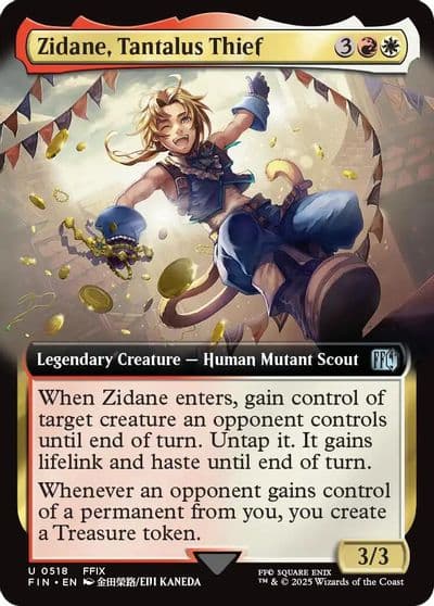 Zidane Tantalus Thief Extended Art FINAL FANTASY Magic card