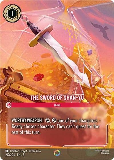 The Sword of Shan Yu Enchanted Reign of Jafar Lorcana card