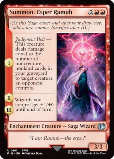 Summon Esper Ramuh FINAL FANTASY Magic card