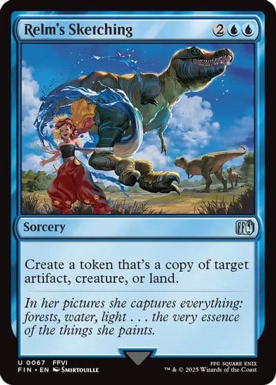 Relms Sketching FINAL FANTASY Magic card