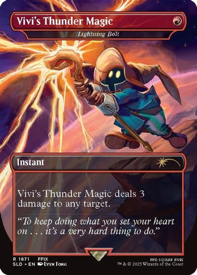 Vivis Thunder Magic Lightning Bolt Secret Lair Drop Series Magic card