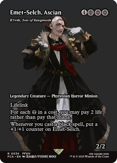 Emet Selch Ascian Krrik Son of Yawgmoth Showcase FINAL FANTASY: Through the Ages Magic card