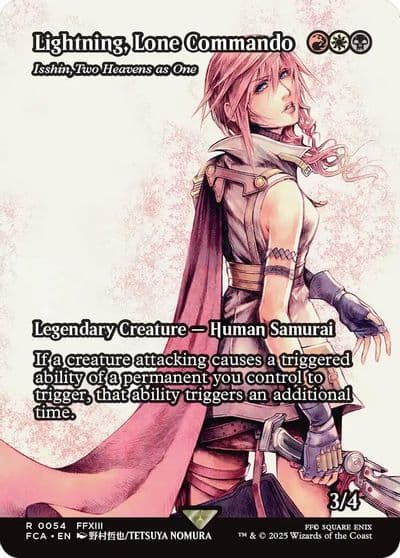 Lightning Lone Commando Isshin Two Heavens as One Showcase FINAL FANTASY: Through the Ages Magic card