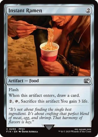 Instant Ramen FINAL FANTASY Magic card