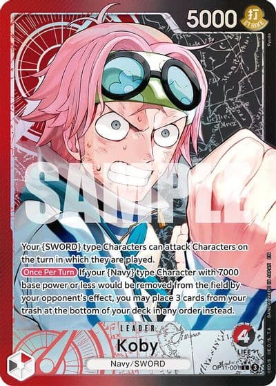 Koby 001 Alternate Art A Fist of Divine Speed One Piece card