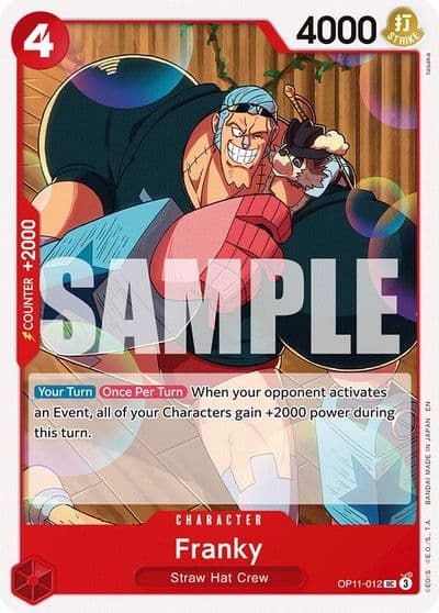 Franky A Fist of Divine Speed One Piece card
