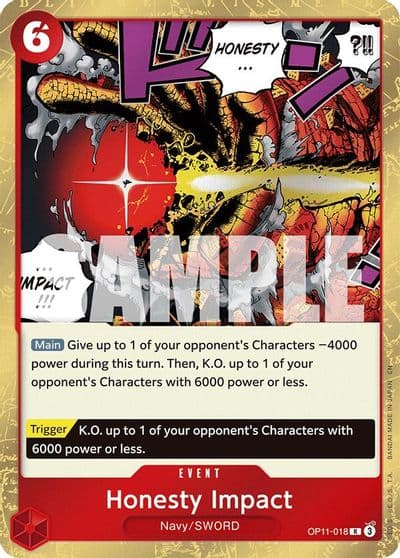 Honesty Impact A Fist of Divine Speed One Piece card