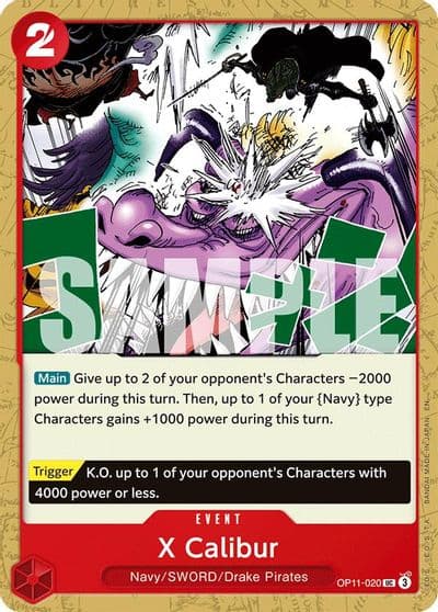 X Calibur A Fist of Divine Speed One Piece card