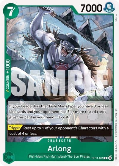 Arlong A Fist of Divine Speed One Piece card