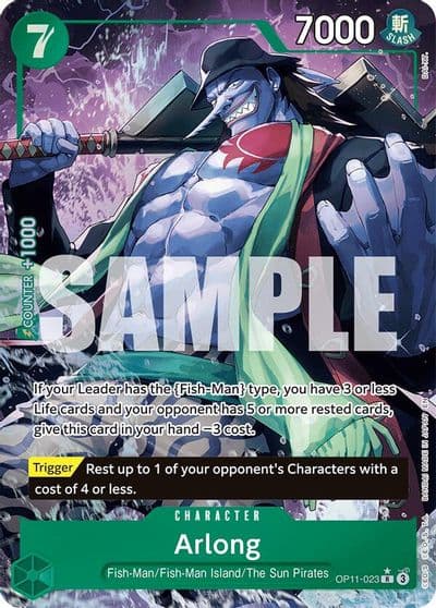 Arlong Alternate Art A Fist of Divine Speed One Piece card