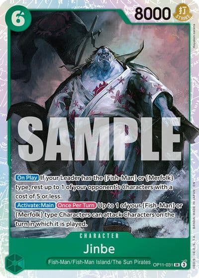 Jinbe 031 A Fist of Divine Speed One Piece card