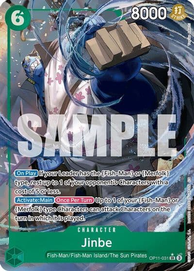 Jinbe 031 Alternate Art A Fist of Divine Speed One Piece card