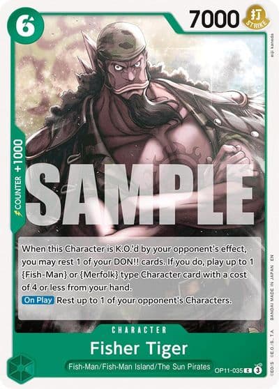Fisher Tiger A Fist of Divine Speed One Piece card