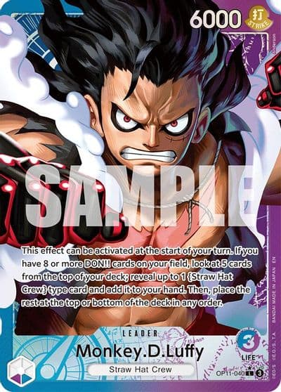 MonkeyDLuffy 040 Alternate Art A Fist of Divine Speed One Piece card