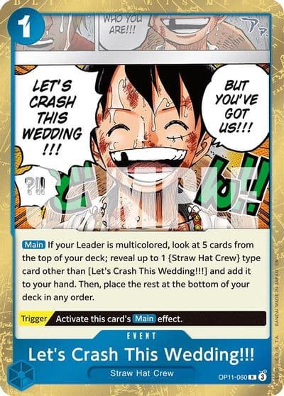 Lets Crash This Wedding A Fist of Divine Speed One Piece card