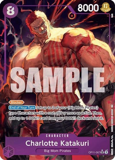 Charlotte Katakuri 067 Alternate Art A Fist of Divine Speed One Piece card