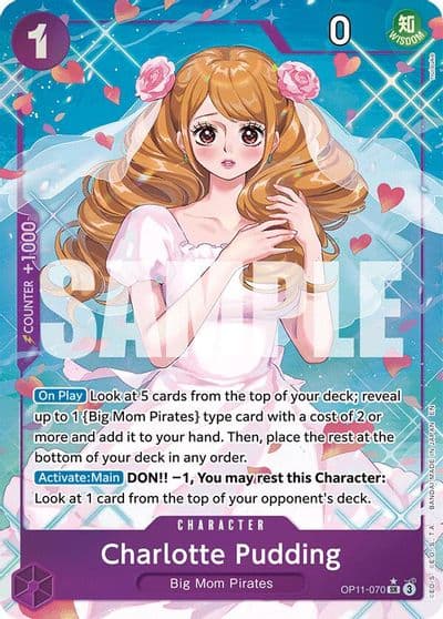 Charlotte Pudding Alternate Art A Fist of Divine Speed One Piece card