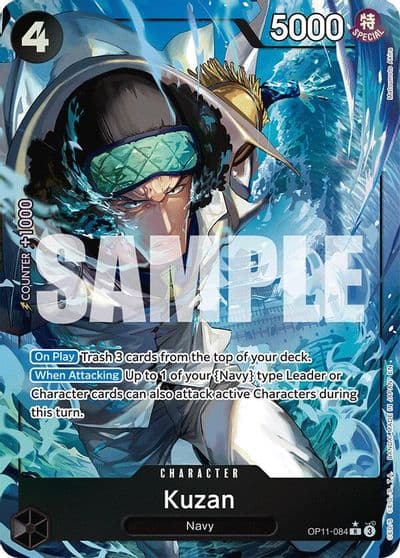Kuzan Alternate Art A Fist of Divine Speed One Piece card