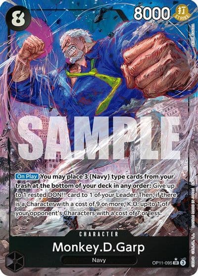 MonkeyDGarp Alternate Art A Fist of Divine Speed One Piece card