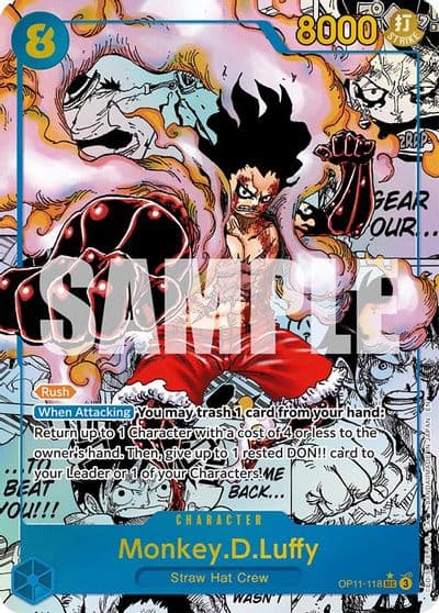 MonkeyDLuffy 118 Manga A Fist of Divine Speed One Piece card