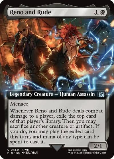 Reno and Rude Extended Art FINAL FANTASY Magic card