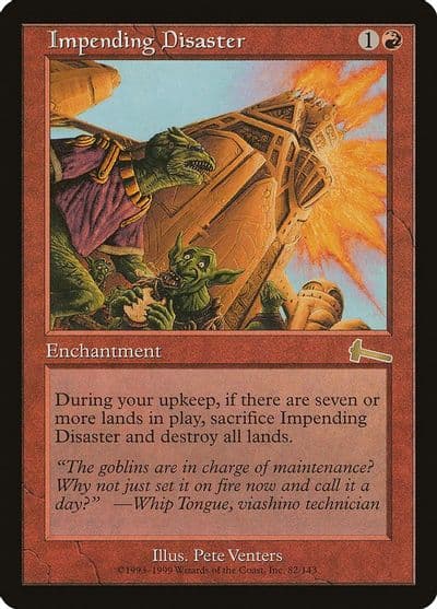 Impending Disaster Urza's Legacy Magic card