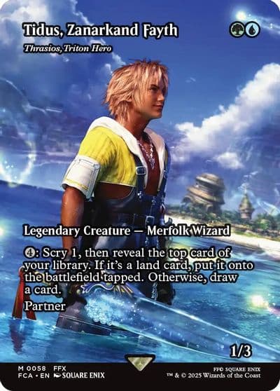 Tidus Zanarkand Fayth Thrasios Triton Hero Showcase FINAL FANTASY: Through the Ages Magic card