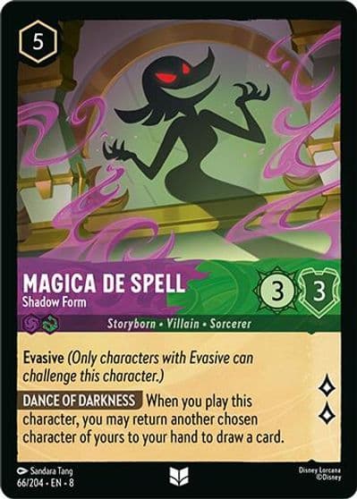 Magica De Spell Shadow Form Reign of Jafar Lorcana card