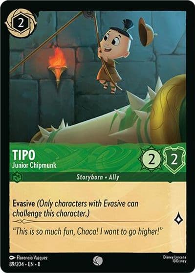Tipo Junior Chipmunk Reign of Jafar Lorcana card