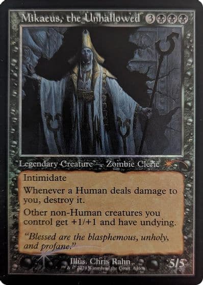 Mikaeus the Unhallowed Retro Frame Secret Lair Drop Series Magic card