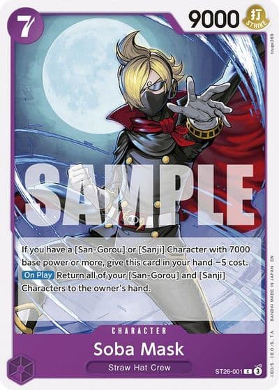 Soba Mask Starter Deck 26: PURPLE/BLACK Monkey.D.Luffy One Piece card