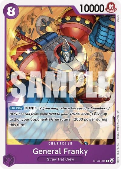 General Franky Starter Deck 26: PURPLE/BLACK Monkey.D.Luffy One Piece card