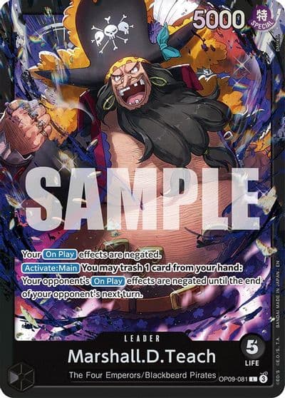 MarshallDTeach OP09 081 Starter Deck 27: BLACK Marshall.D.Teach One Piece card