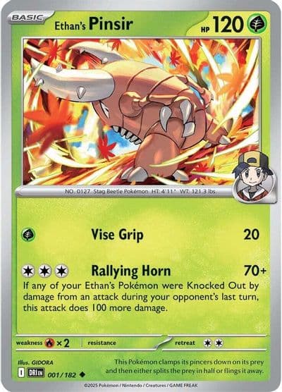 Ethan's Pinsir SV10: Destined Rivals Pokemon card