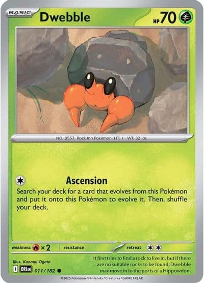 Dwebble SV10: Destined Rivals Pokemon card