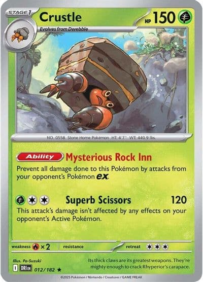 Crustle SV10: Destined Rivals Pokemon card