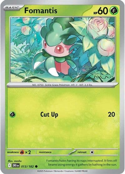 Fomantis SV10: Destined Rivals Pokemon card