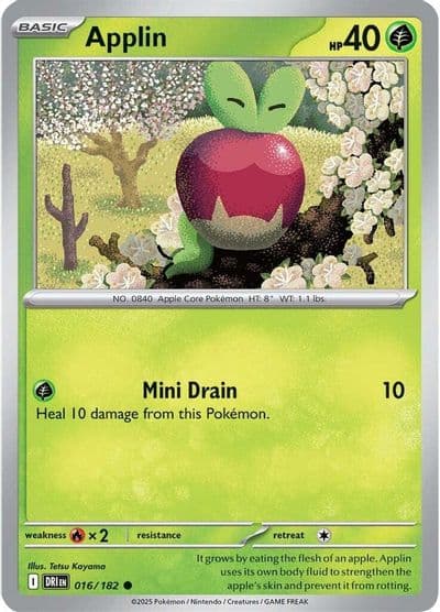 Applin SV10: Destined Rivals Pokemon card