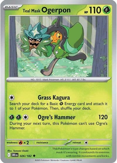 Teal Mask Ogerpon SV10: Destined Rivals Pokemon card