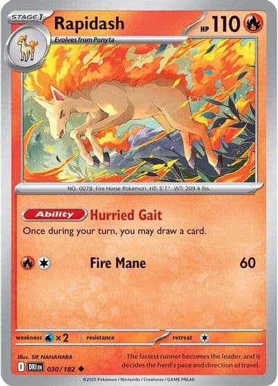 Rapidash SV10: Destined Rivals Pokemon card