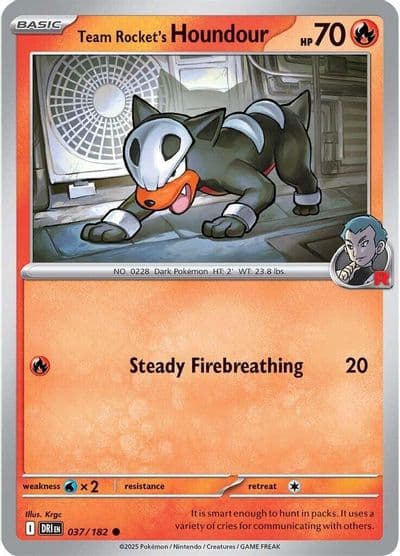 Team Rocket's Houndour SV10: Destined Rivals Pokemon card