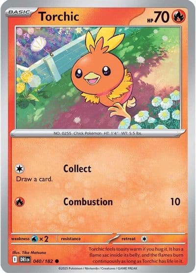 Torchic SV10: Destined Rivals Pokemon card