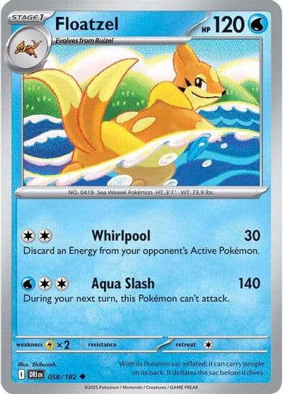 Floatzel SV10: Destined Rivals Pokemon card