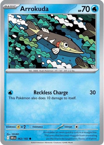Arrokuda SV10: Destined Rivals Pokemon card
