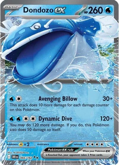 Dondozo ex SV10: Destined Rivals Pokemon card