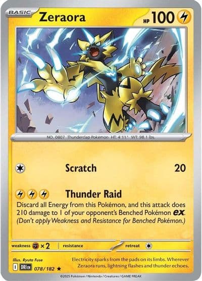 Zeraora SV10: Destined Rivals Pokemon card