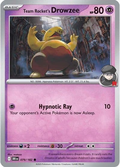Team Rocket's Drowzee SV10: Destined Rivals Pokemon card